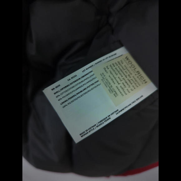 [SOLD] NWT WOOLRICH Womens Sz S Arctic Parka Duck Down Red Ramar Coyote Fur Hood - Picture 12 of 12